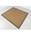 Alfombra de Coco C19P A Medida. Borde Piel Sintética PS ZAFIR Arcilla 75.