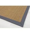 Alfombra de Coco C19P A Medida. Borde Piel Sintética PS ZAFIR Arcilla 75.