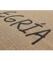 Alfombra de coco tejido C19P a medida con logo personalizado para cliente.