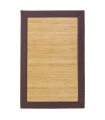 Alfombra de Bambú a Medida - Color Natural - Borde Cenefa PS Zafir Choco 20